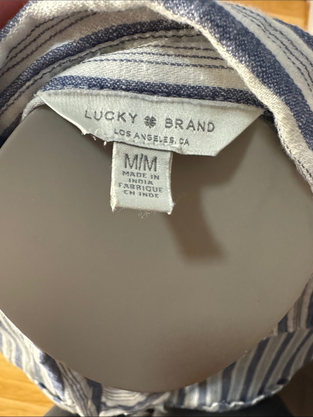 Lucky Brand Striped Button-Up Women’s Shirt in Blue and White - Picture 2 of 8